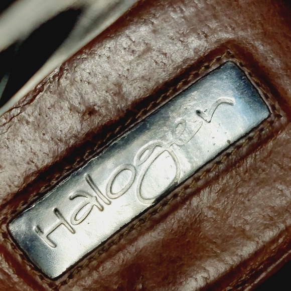 Halogen Black Leather Buckle Studded Strap Slip On Ankle Boots I601 - Picture 9 of 11